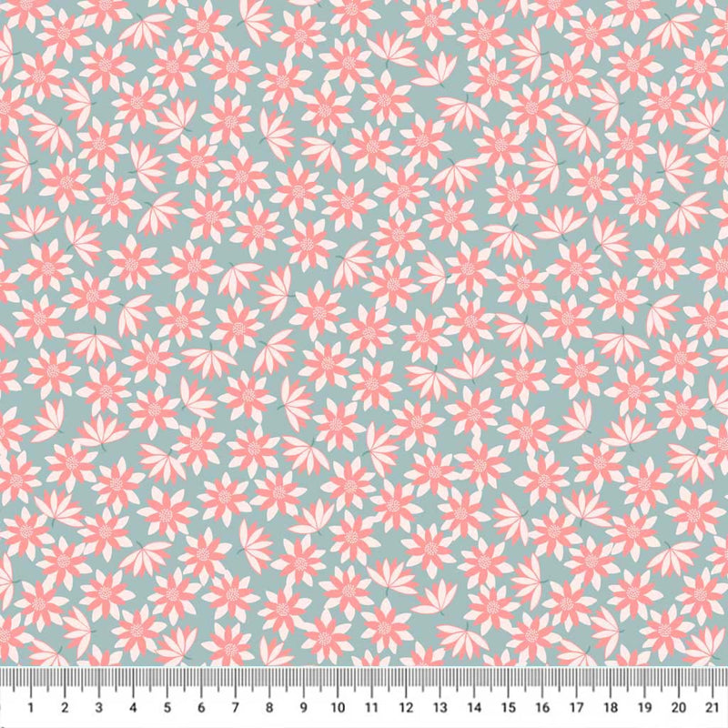 Ditsy flowers printed on a cotton fabric by Lewis & Irene