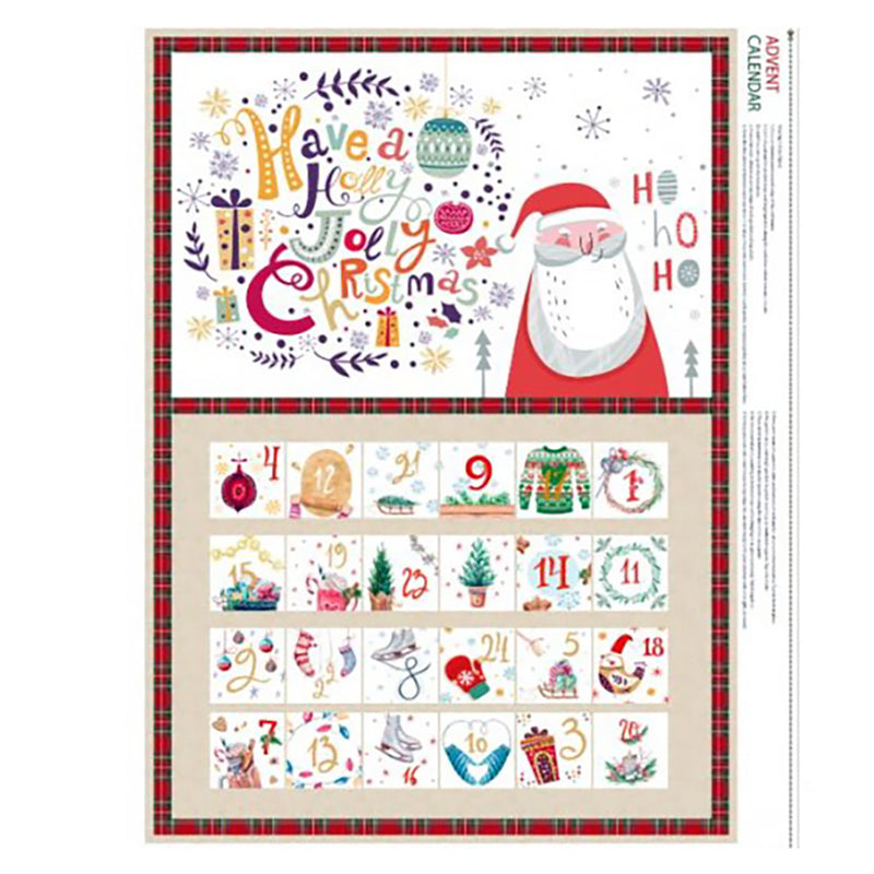 Christmas Advent Calendar Panel - Easy Sew