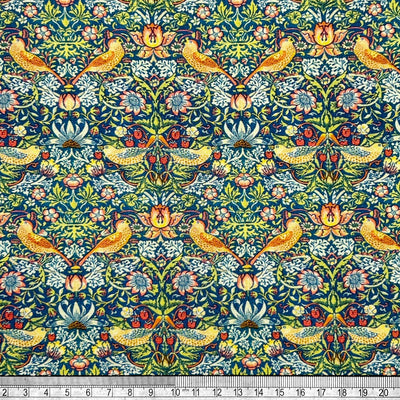 Strawberry thief by William Morris printed on a cotton percale fabric