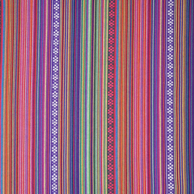 Mexico stripe in deep purple printed on a woven polyester fabric