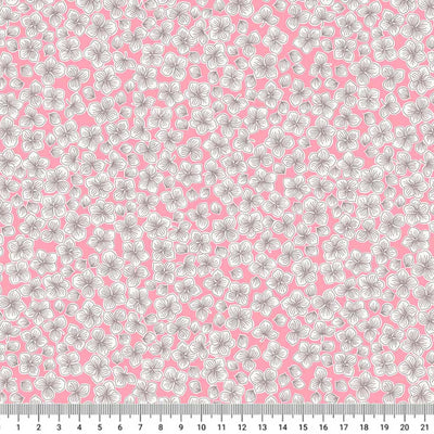 Ditsy petals printed on a cotton quilting fabric by Lewis & Irene