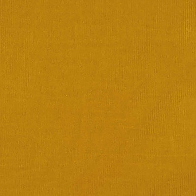 A plain mustard coloured needlecord corduroy fabric