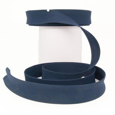 Navy 25mm polycotton bias binding trails from a reel