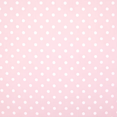 White Pea Spot on Pastel Pink - Polycotton
