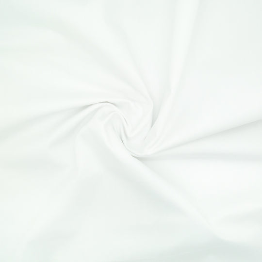 100% Cotton Poplin Plain - White