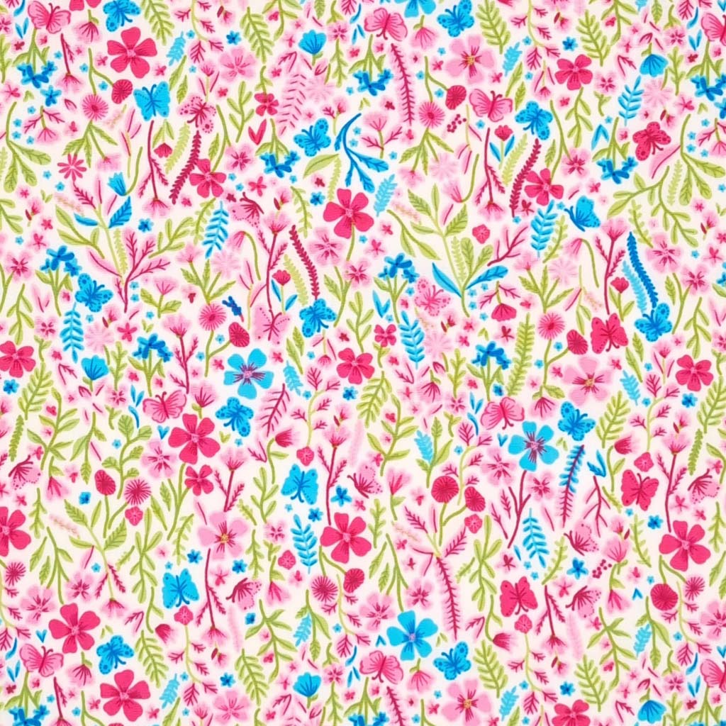 Rose & Hubble - Bright Ditsy Floral - 100% Cotton Poplin Fabric UK – Fabric  Love