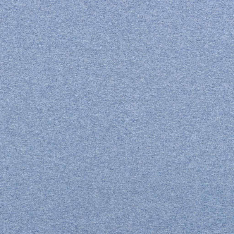 A plain french terry jersey fabric in blue melange
