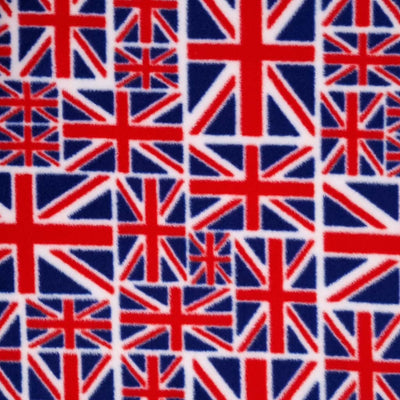 Polyester fleece with union flags