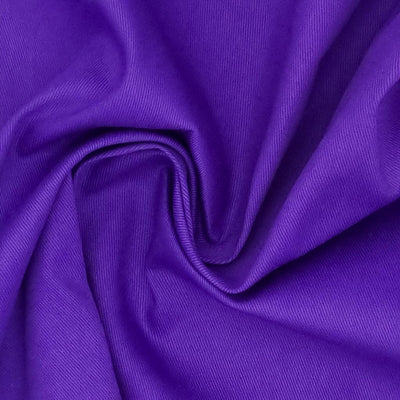 Plain purple cotton drill fabric