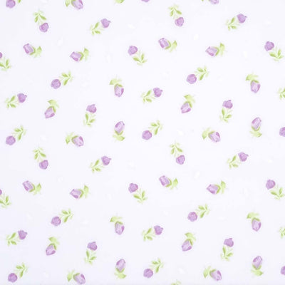 Baby Rose - Lilac on White Polycotton