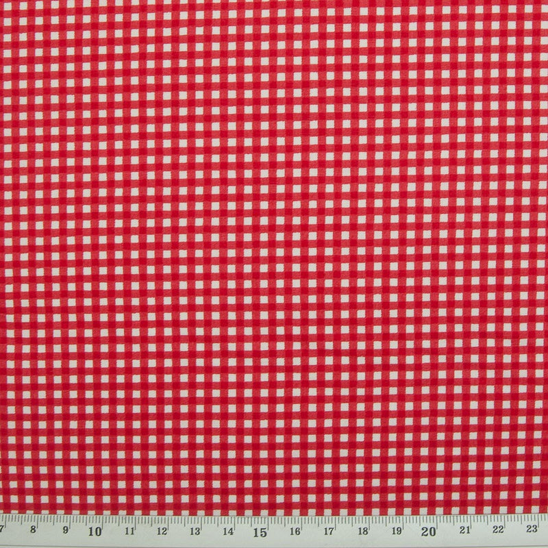 red gingham fabric