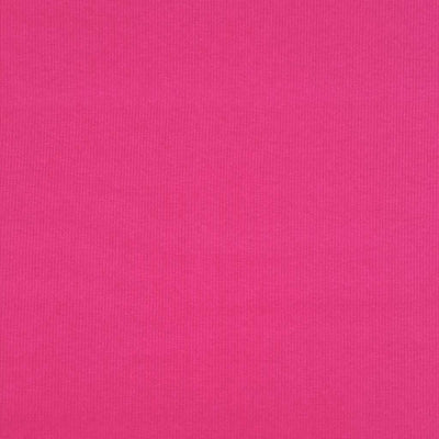 A plain tubular jersey ribbing in cerise pink
