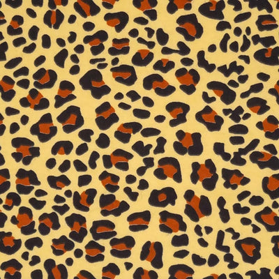 A natural leopard print design, on a cream soft brushed polycotton winceyette.