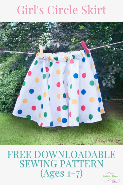Girls Circle Skirt - Free Pattern & Tutorial