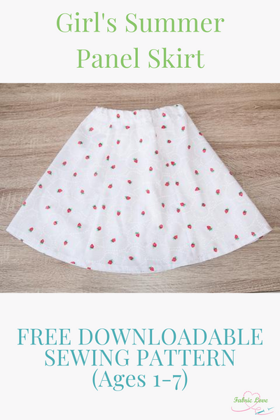 Girl's Summer Panel Skirt - Free Downloadable Pattern
