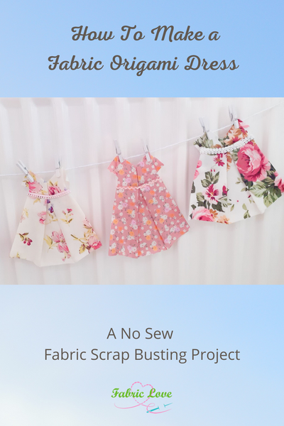 Make an Origami Fabric Dress - A No Sew Craft Project