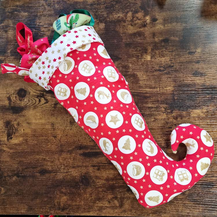 A christmas elf stocking