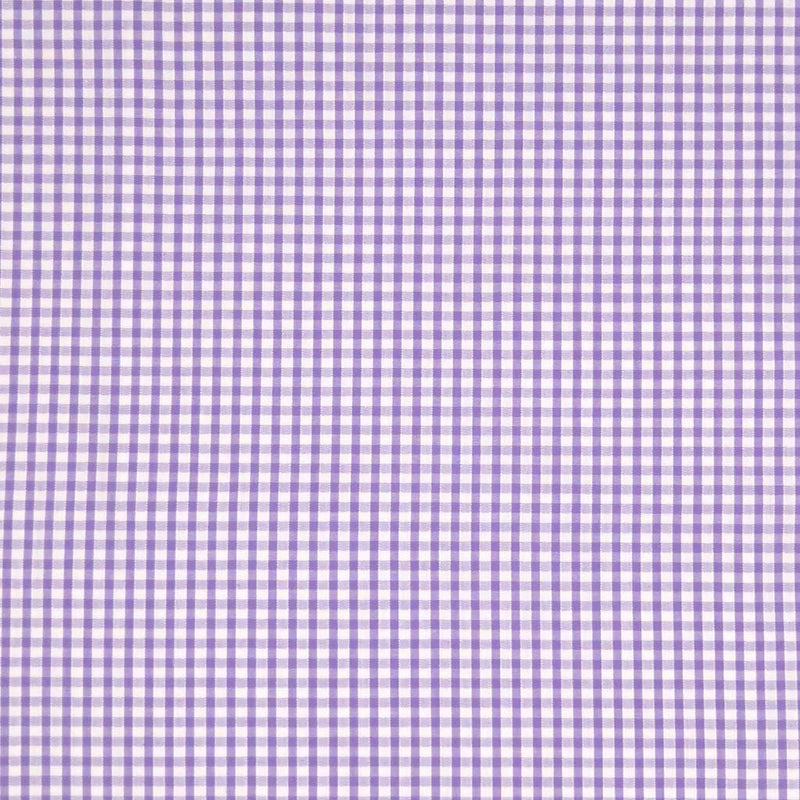 Corded polycotton gingham in a 1/8" check in lilac.