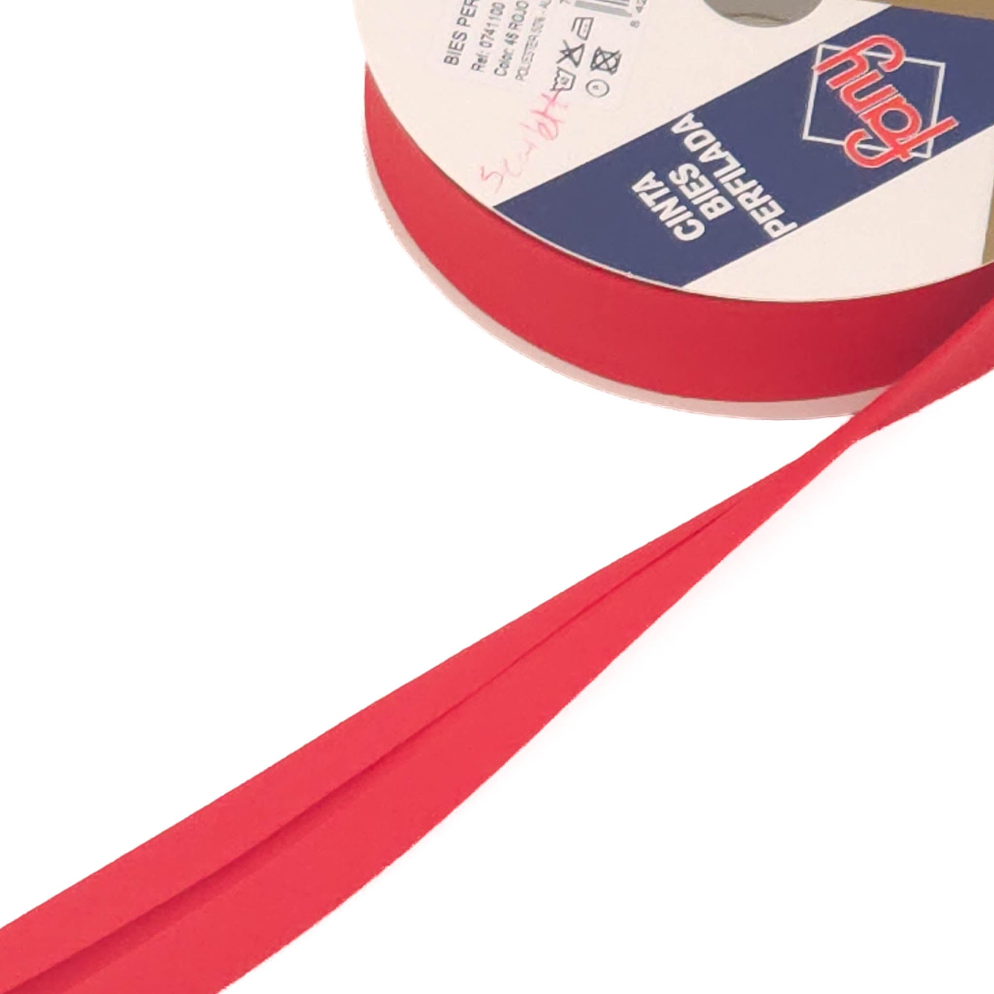 Plain Polycotton Bias Binding - 25mm - Scarlet
