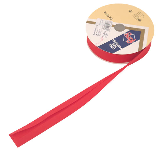 Plain Polycotton Bias Binding - 25mm - Scarlet