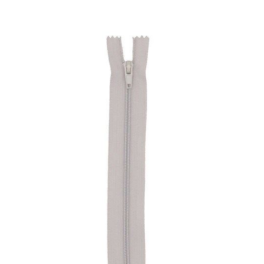 No 3 Closed End Nylon Zip - Silver