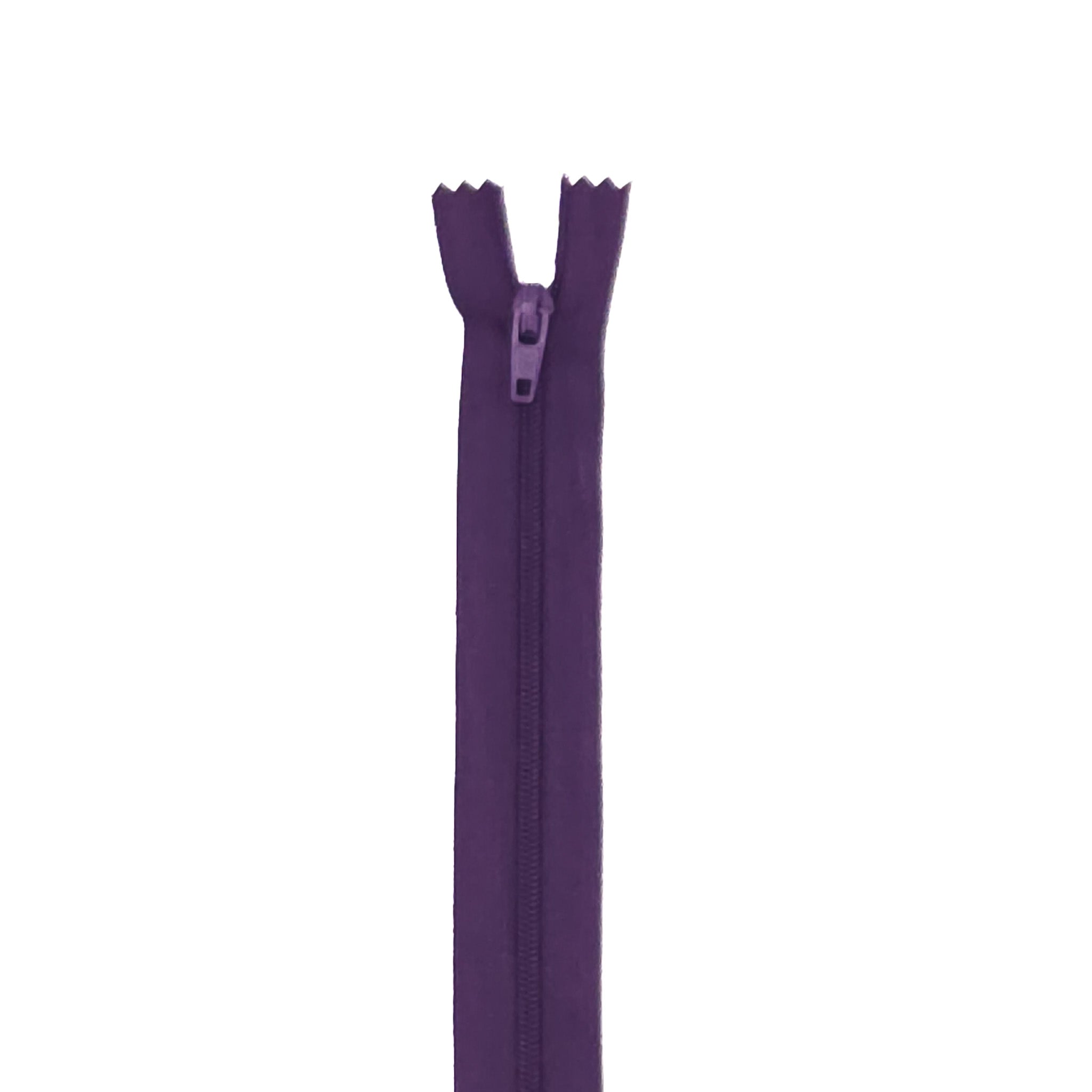 No 3 Closed End Nylon Zip - Aubergine Purple