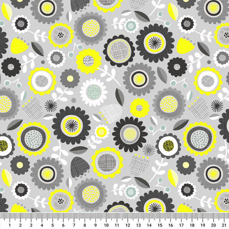 Fat Quarter Bundle - Inflorescence by Lewis & Irene - Yellow