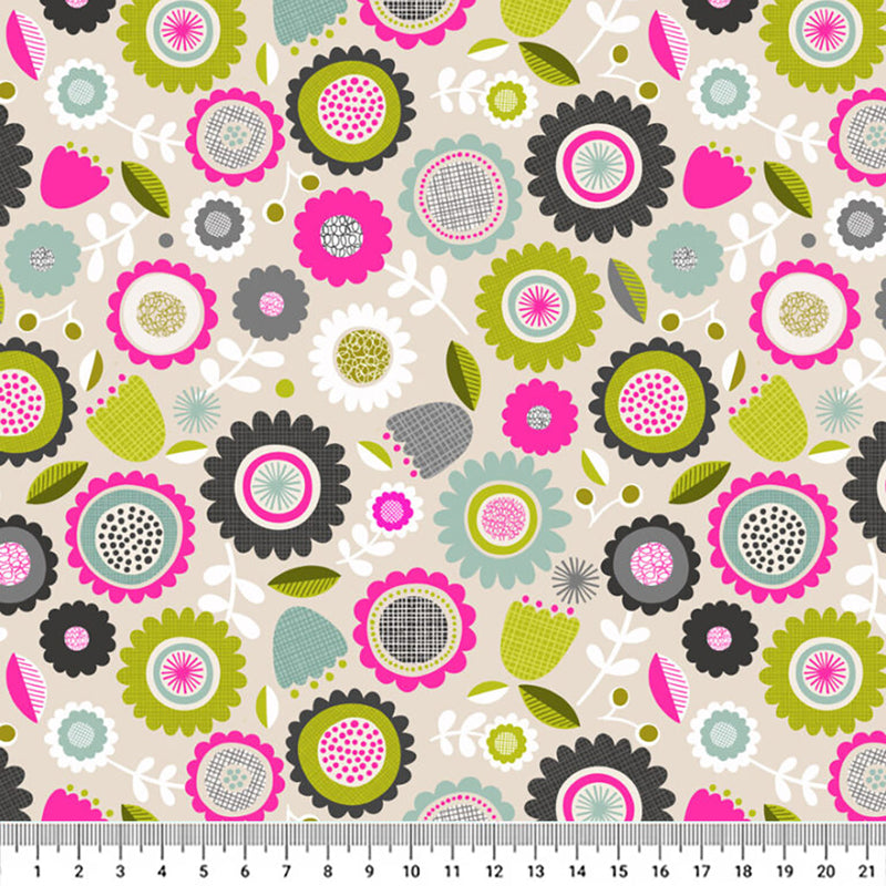 Fat Quarter Bundle - Inflorescence by Lewis & Irene - Green