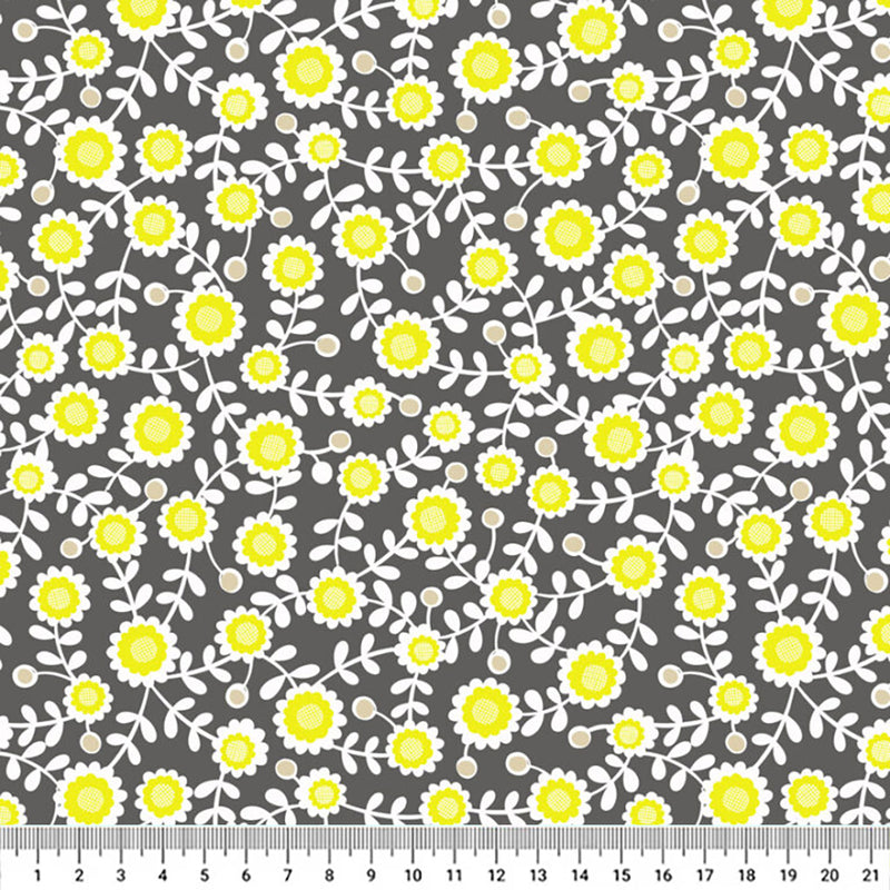 Fat Quarter Bundle - Inflorescence by Lewis & Irene - Yellow