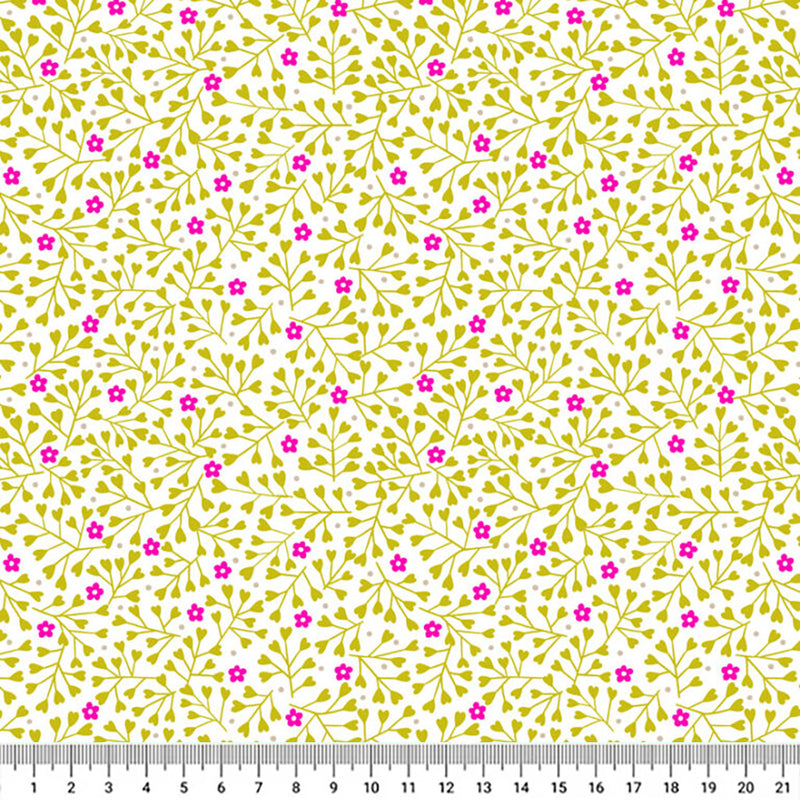 Fat Quarter Bundle - Inflorescence by Lewis & Irene - Green