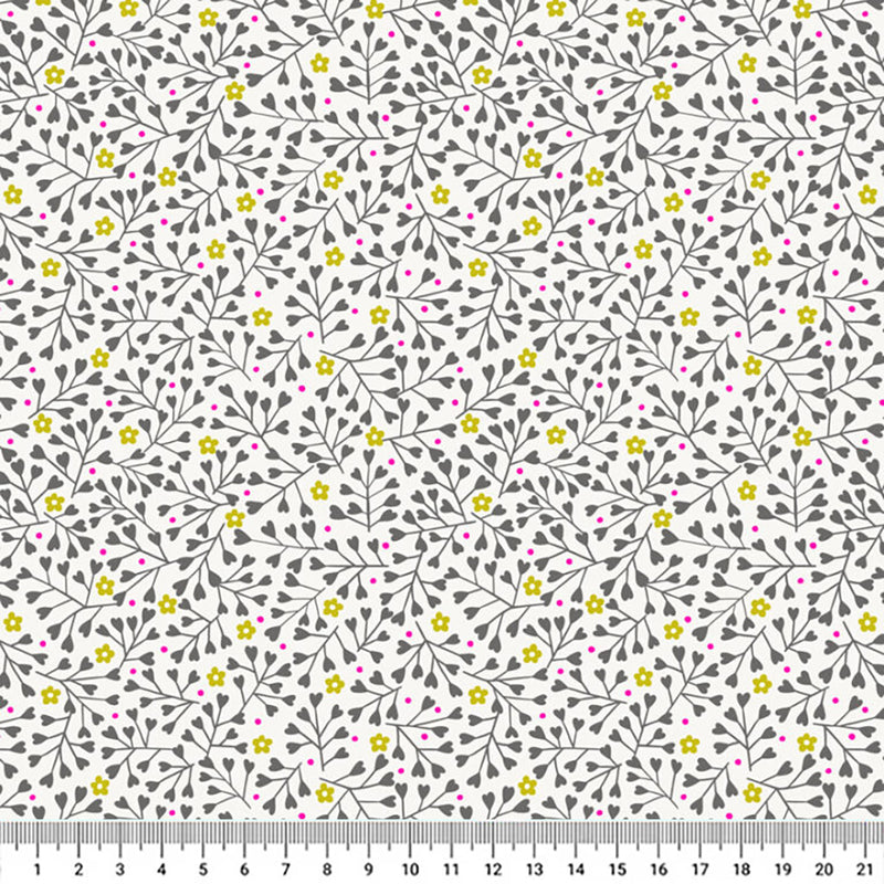 Fat Quarter Bundle - Inflorescence by Lewis & Irene - Charcoal
