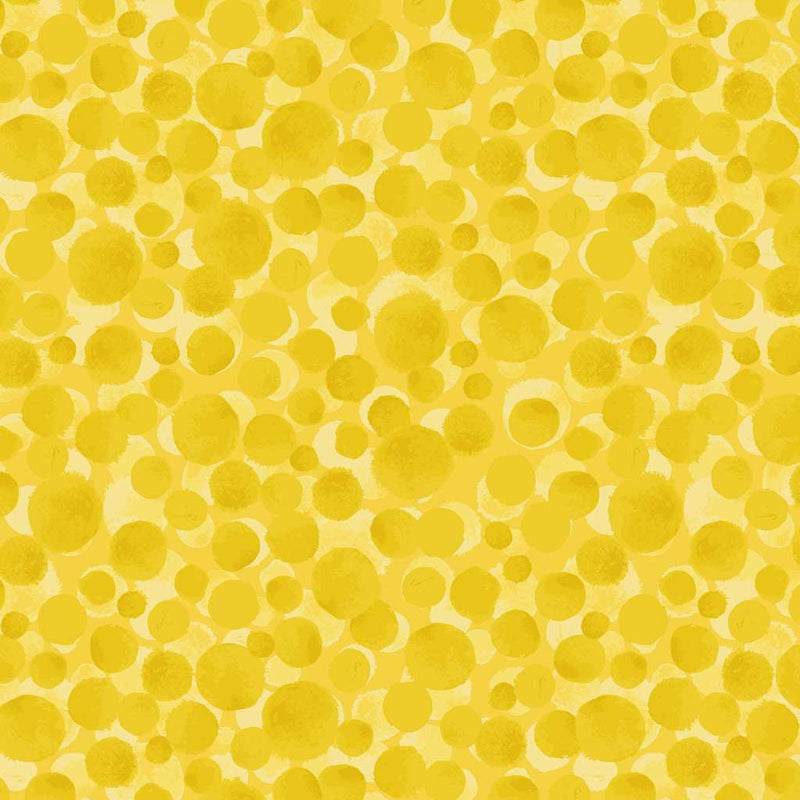 Blender quilting fabric by Lewis & Irene - Bumbleberries in sunburst yellow