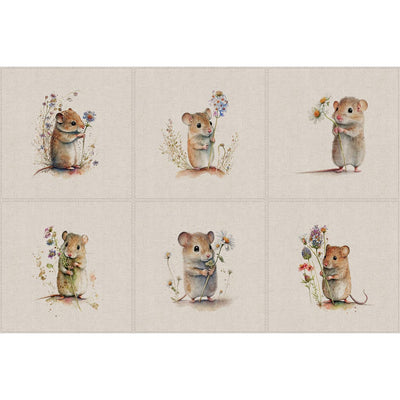 6 field mice craft canvas panels