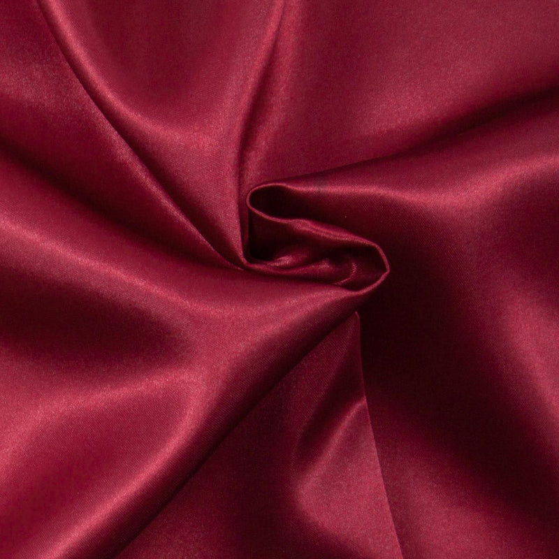 A deep red budget satin fabric