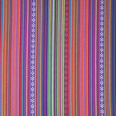 Mexico stripe in deep purple printed on a woven polyester fabric