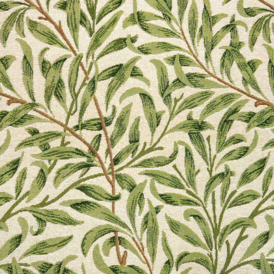 Sage willow bough printed on a tapestry upholstery fabric