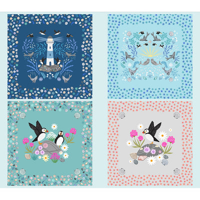 4 Puffin Rock cushion panels