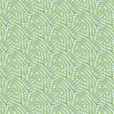 A geometric pattern in seafoam green, printed on a cotton quilting fabric