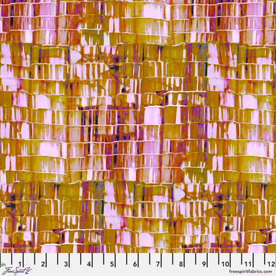 Colourful abstract pattern with a ruler at the bottom for scale.