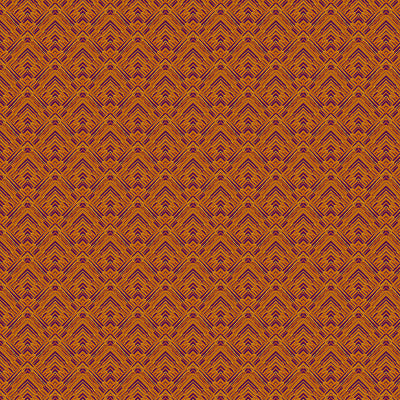 A geometric pattern of corners in a saffron yellow, printed on quilting cotton fabric