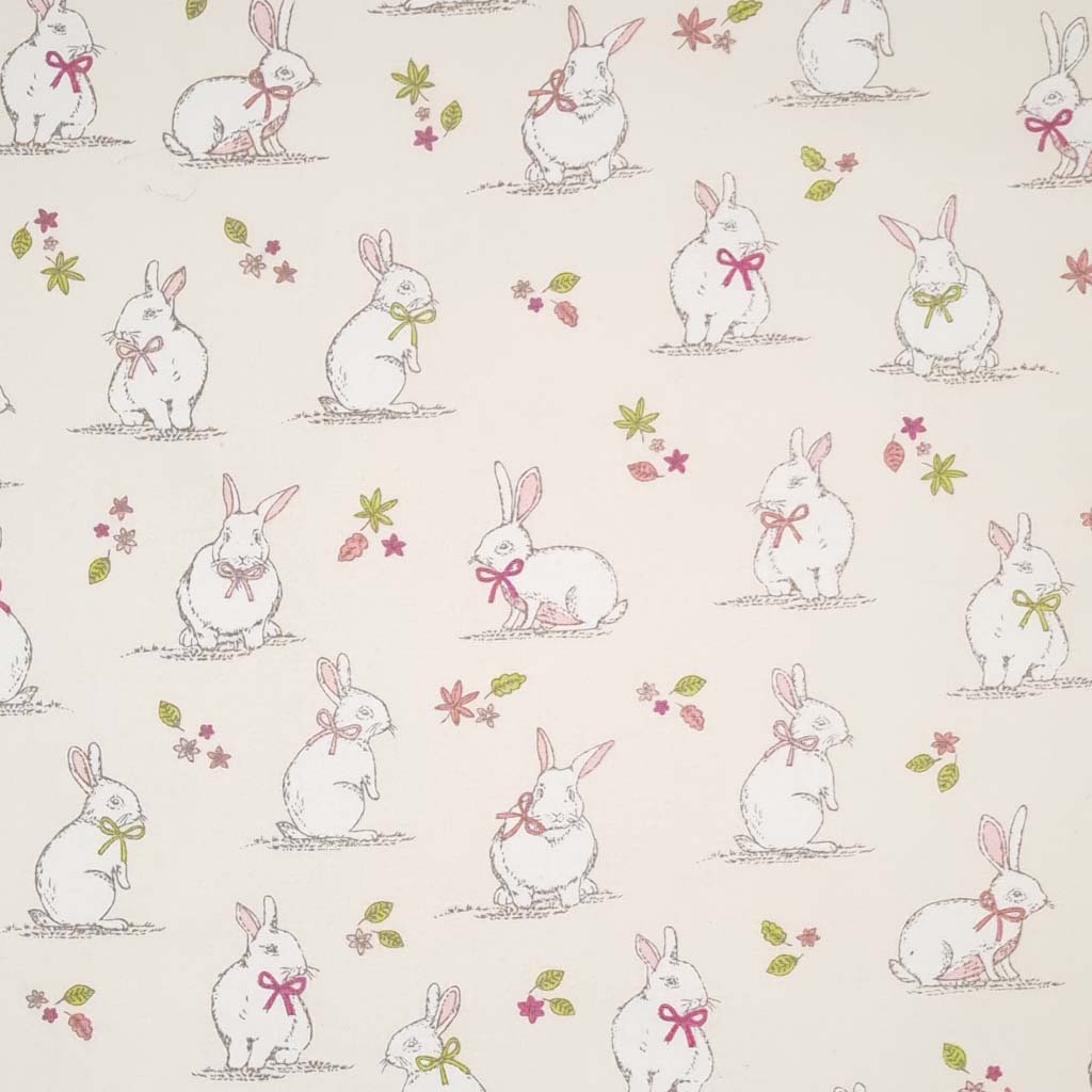 Woodland Rabbit - 100% Cotton Fabric - Cream – Fabric Love