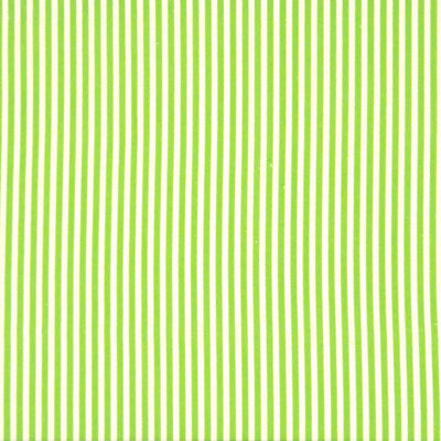 Apple green candy stripes printed on a quality white 100% cotton fabric.