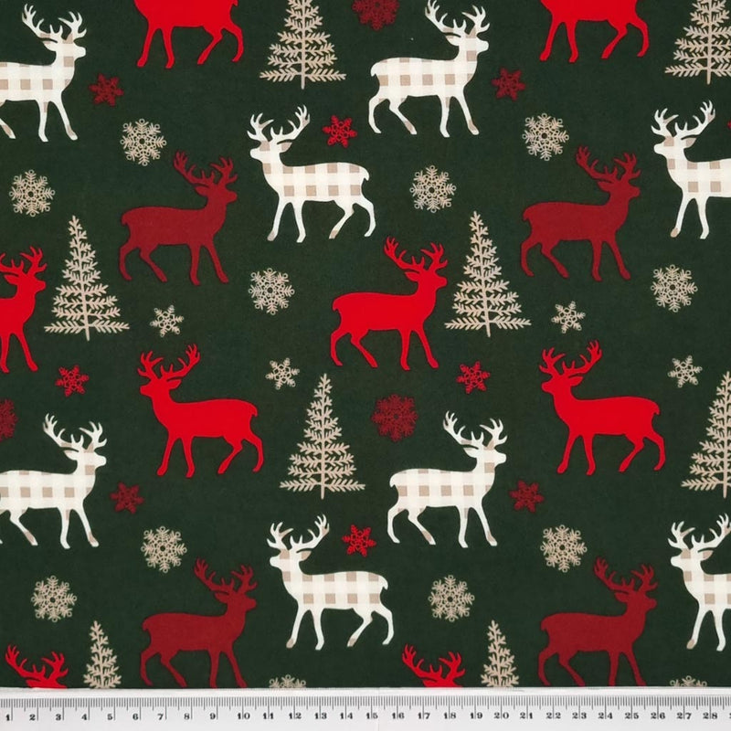 Reindeer & Tartan - Christmas Cotton Half Metre Bundle