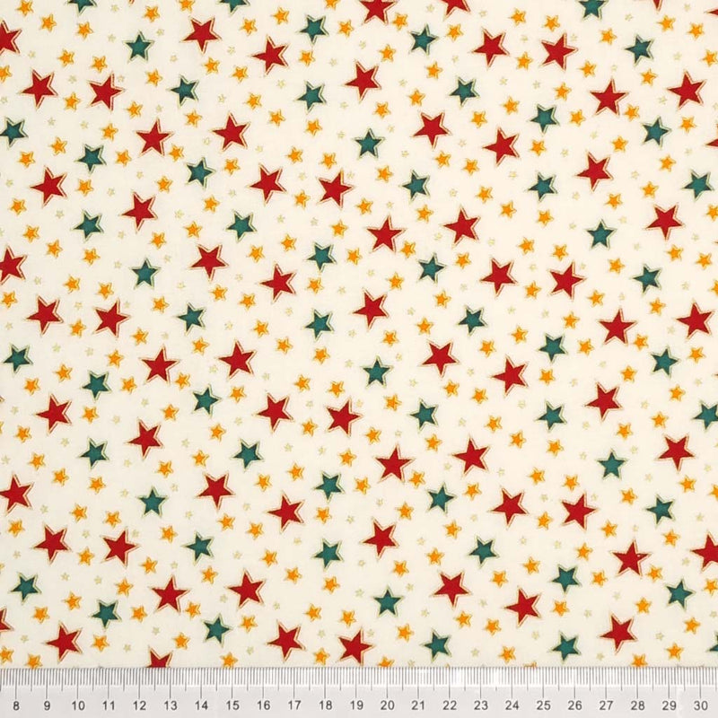 Reindeer & Star - Christmas Cotton Fabric - Half Metre Bundle