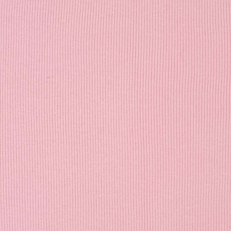 A tubular jersey ribbing fabric in pale pink