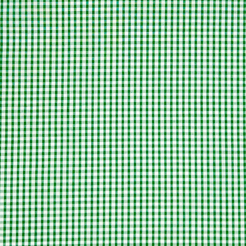 1/8" gingham check in emerald green polycotton fabric