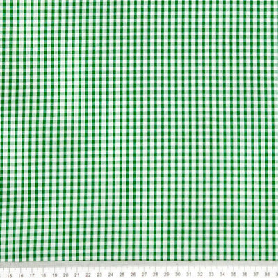 Green and white checkered fabric pattern