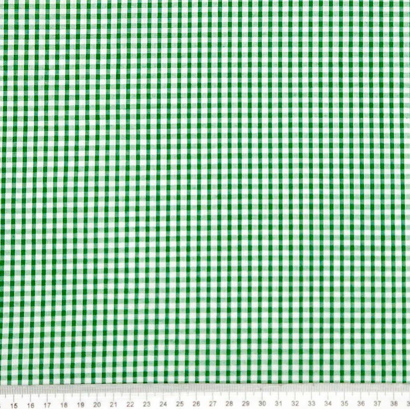 Green and white checkered fabric pattern