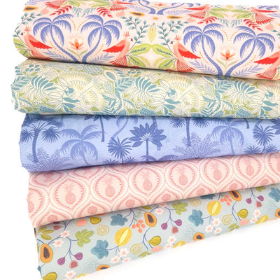 Paradise in pink fat quarter bundle by Lewis & Irene