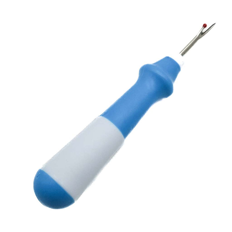A blue handled seam ripper